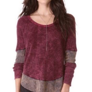 ✨HP✨Free People Long Sleeve Waffle Top